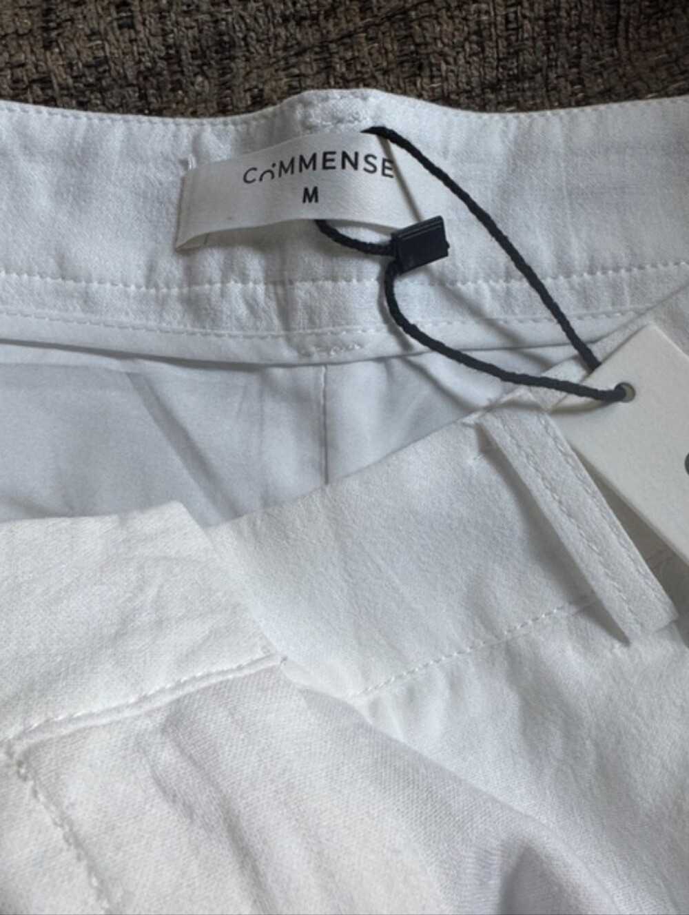 Commense White Wide Leg Linen Pants - Picture 5 of 5
